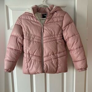 Pink Winter Puffer Jacket Girls